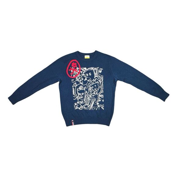 JC de Castelbajac Navy Graphic Print Sweater - Size Large (105) - Picture 3 of 7